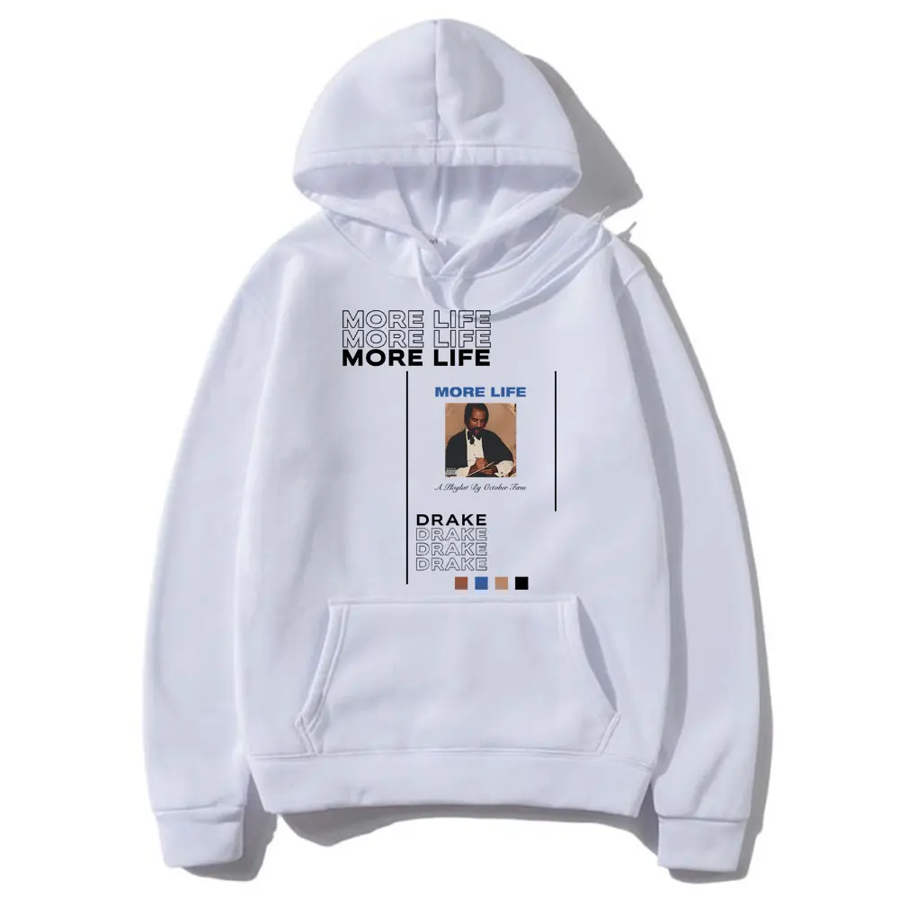 Rapper Drake More Life Album Cover Graphic Print Hoodie Men Women Hip Hop Oversized Hooded Sweatshirt Male Fleece Cotton Hoodies