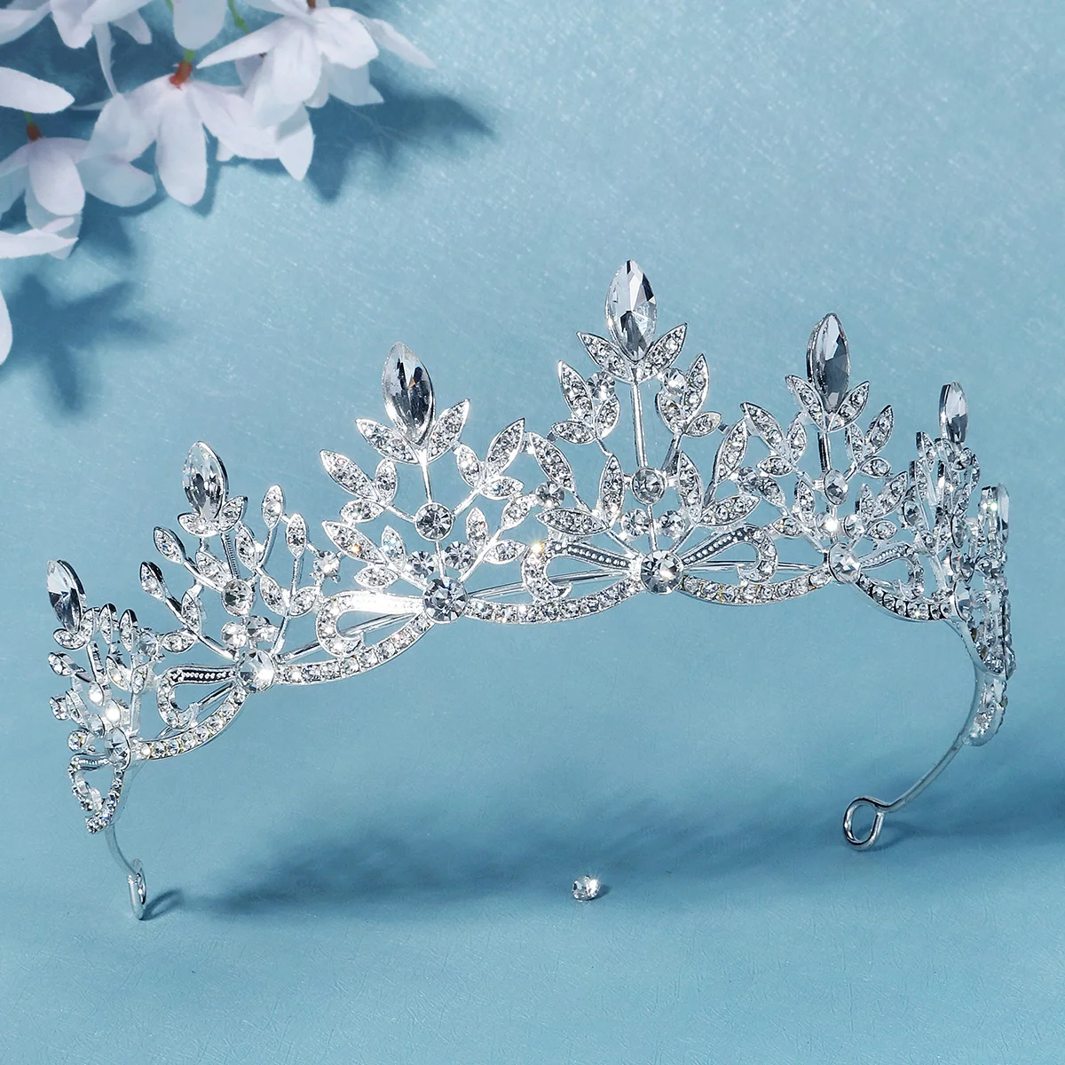 Dame Freiheit Tiara Cosplay Party Krone Silber und Gold funkelnden Strass Hochzeit Krone Braut Kopfschmuck Kleid Accessoires – Detail 31