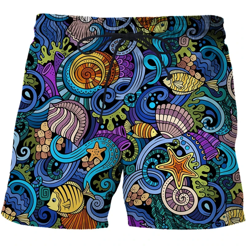 

Ink Painting Series Men Women Oversized Casual Male Shorts Men's Clothing Unisex New 2024 Sweatpants 3D Print Beach Short Pants