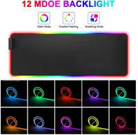 RGB custom mouse pad Our company provides Dropshipping services RGB LED luminous mouse pad has more than 10 color changes - Image 4