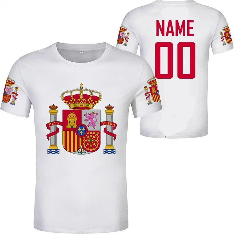 

New T-Shirt Spain National Emblem Flag 3D Printed Streetwear CCCP Men Women Fashion CrewNeck T Shirt Harajuku Tees Tops Clothing