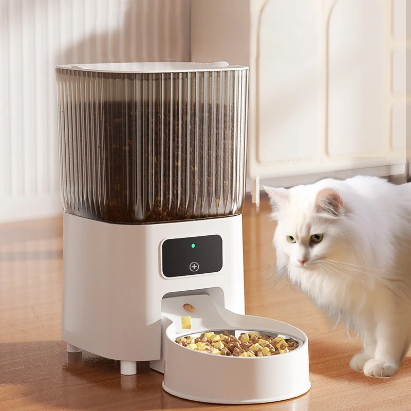 

5L Automatic Pet Feeder Smart Food Dispenser Timer For Cats Dogs WIFI Rechargeable Feeders Remote Feeding