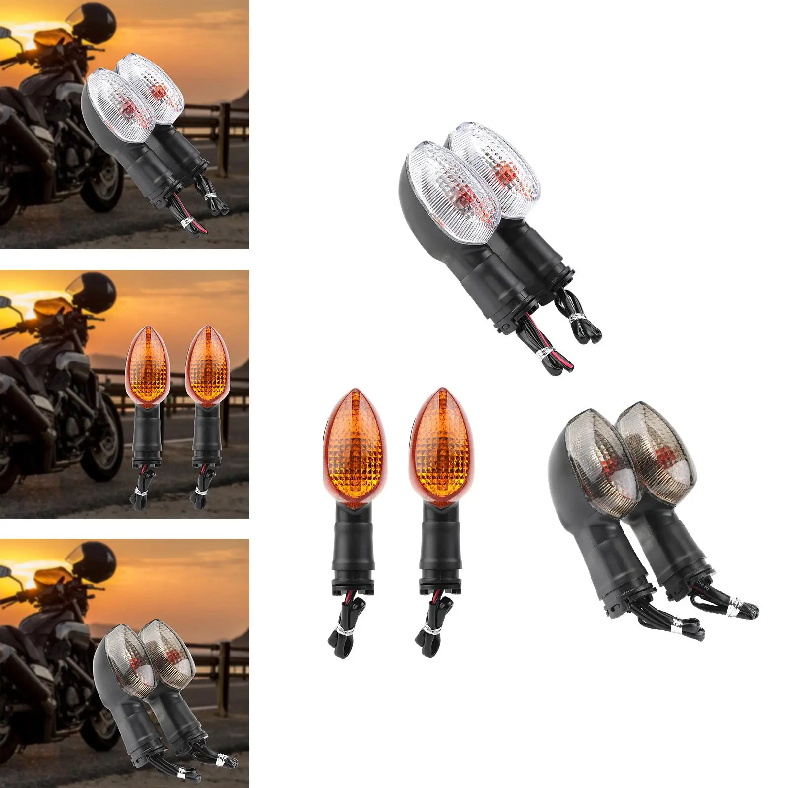 2x Turn Signal Light Indicator Spare Parts Easy to Install Motorcycle Blinker Indicator Lamp for Yamaha MT07 09 R1 R6 XJ6