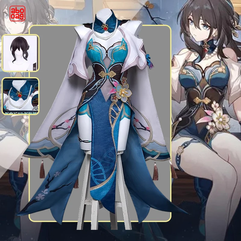 

Honkai: Star Rail Cosplay Game Ruan Mel Cosplay Costume Suit Elegant Cheongsam Cosplay Costume Halloween Party Role Play Outfit