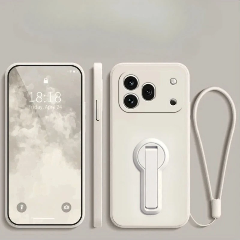 Liquid Silicone Shockproof Case with Lanyard and Stand Holder