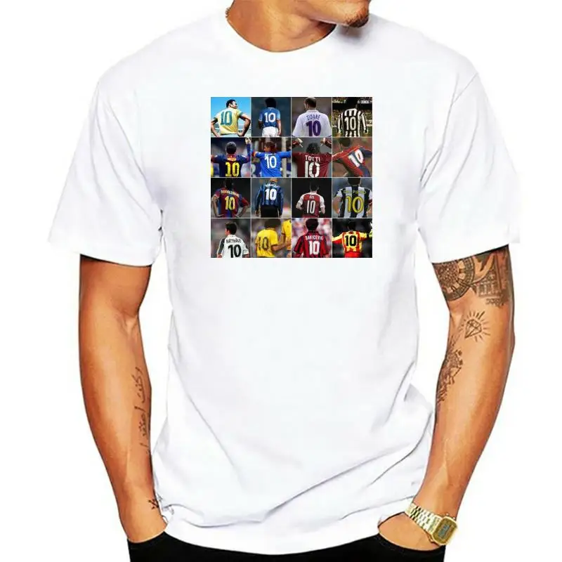 Casual Pride T Fashion Vintage Football Cool Pele' Baggio Zidane T-Shirt Maglia Maradona Uomo Unisex Totti Numeri 10