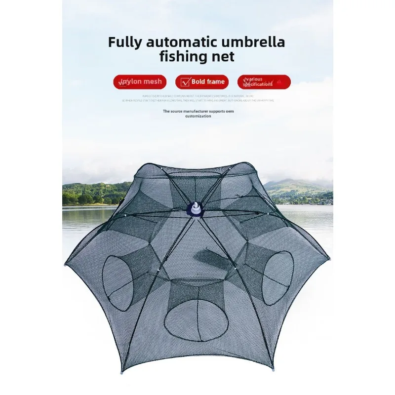 Automatic Fishing Trap Fishing Net Catching Fish Shrimps Crabs Foldable Portable Set