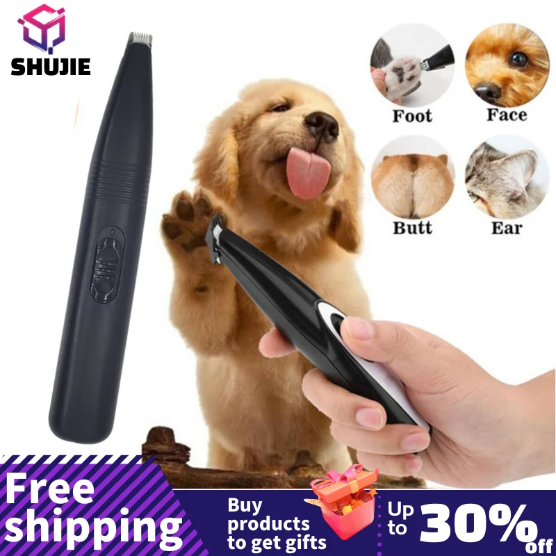 New AAA Battery Powered Pet Hair Trimmer for Dogs Cats Pet Hair Clipper