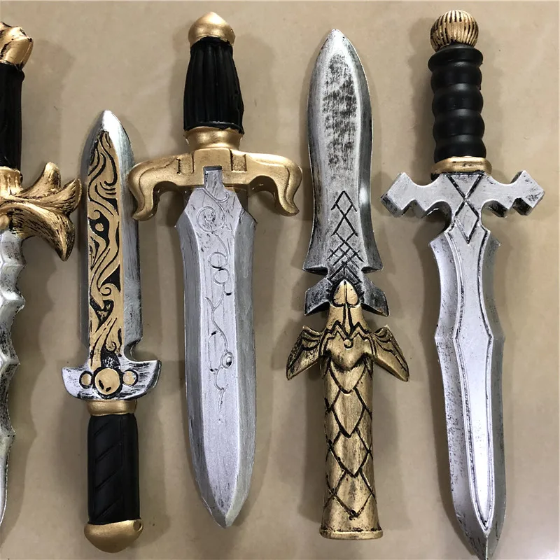 Dagger Leaves Rune Sword Prop - Cosplay Weapon for Kids Safe PU Halloween Role Play