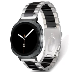 Luxury Metal & Ceramic Bracelet Wristband for Watch Ultra 2025 (Silver black)