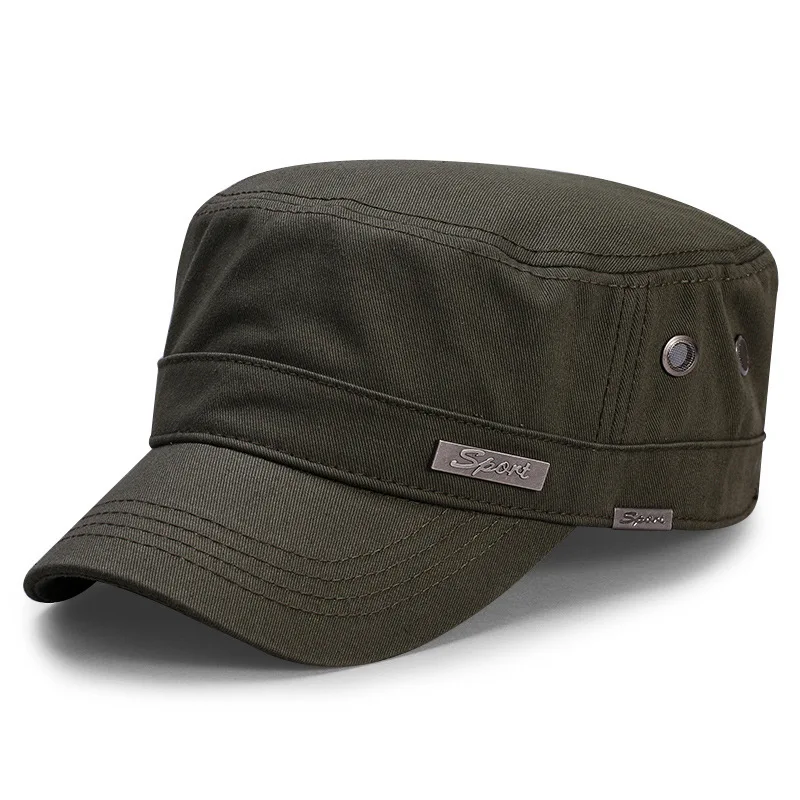 

Spring Big Head Man Large Size Army Flat Cap Men Summer Cotton Plus Size Mesh Military Hat 55-60cm 60-65cm