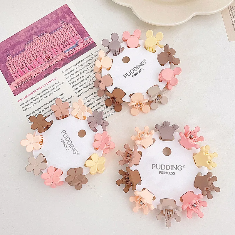 Hair Accessories Hair Clips 10pcs Luxury Matte Plastic Mini Hair Claws Clips Crab Baby Gilrs Sweet Small Hairpin Barrettes Headwear Fashion Accessories
