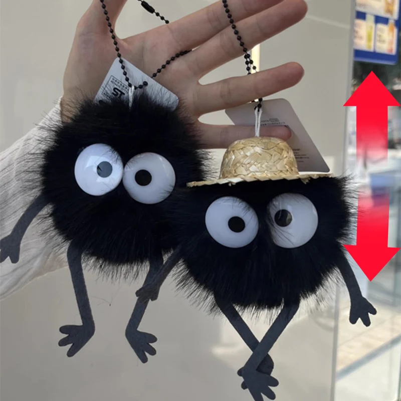 Shock Fluffy Black Fox Fur Piccola Palla Di Carbone Portachiavi Per Auto Peluche Pompon Borsa Ciondolo Regalo Vera Pelliccia Di Volpe Portachiavi Per 