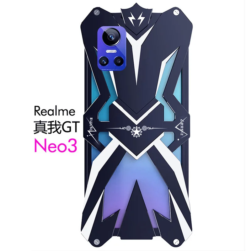 Original Zimon Luxury Thor Heavy Duty Armor Metal Aluminum Mobile Phone Case Covers For Oppo Realme Gt Neo3 Neo 3 Cover Cases