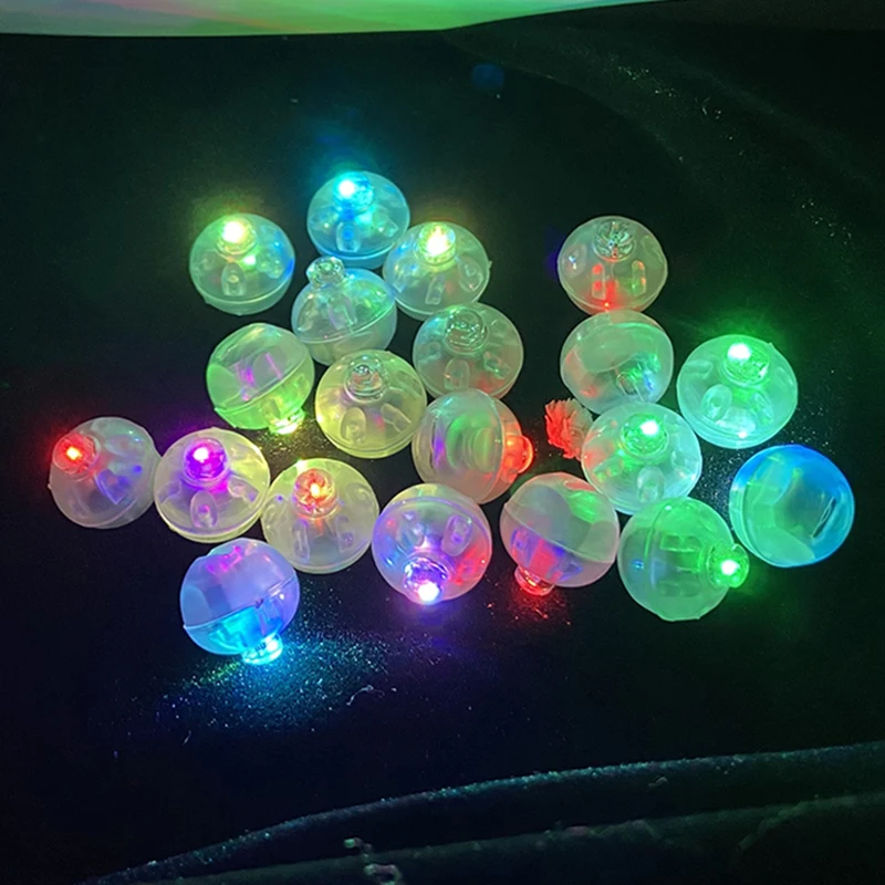 

50Pcs/lot Tumbler Small Round Ball Light Switch Balloon LED Flashing Luminous Lamps Light for Wedding Party Birthday Decoration