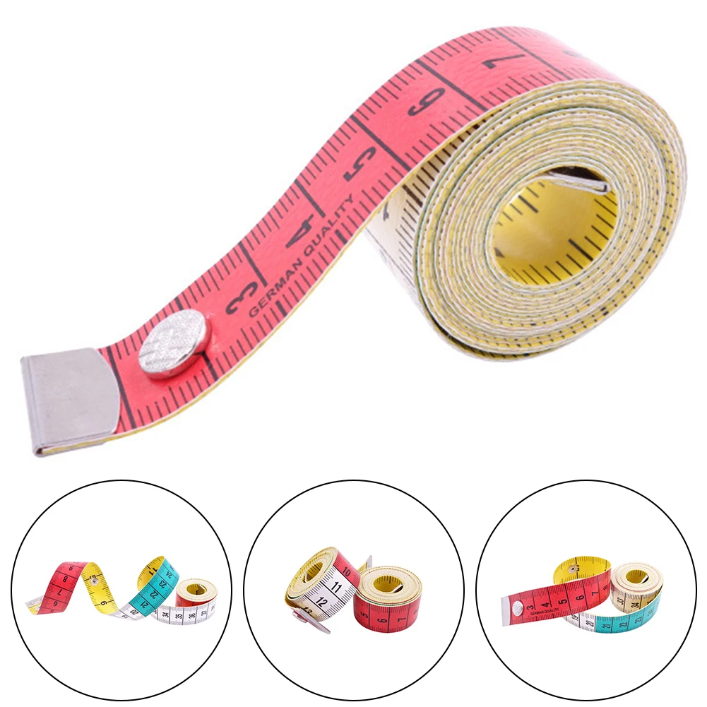 

1pcs Colorful Measuring Tape With Buttons 150cm 60inch Suitable For Different Sewing Tailoring Projects Sewing Tools Accessories