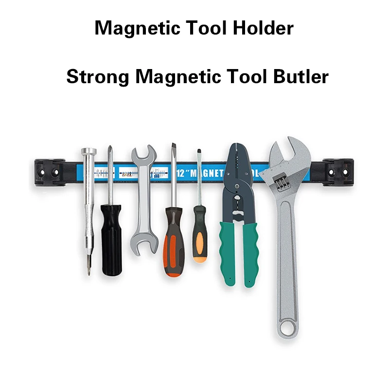 Heavy-duty Magnet Tool Bar Strip Rack,Magnetic Tool  Holder,Wrench Organizer Wall Mounted Storage Tool Bar Strip Rack Space-Save 3