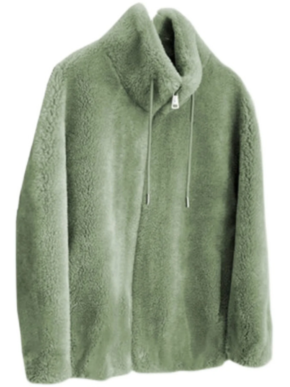 Women's Thiened Fce Jaet Double-sided Velvet Zipper Long Sve Sweatirt Warm Stand Collar Outerwear New Sle Coral...