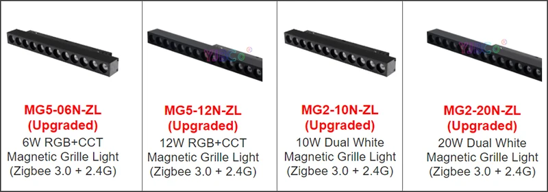 Description Picture 3 of itemMiboxer Zigbee 3.0 6W 12W RGBCCT Magnetic Grille Light 10W 20W Dual White CCT 2.4G LED Ceiling Light Tuya 48V RF Remote Control
