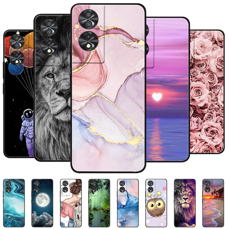 Per Tcl 40 Nxtpaper 4G Custodia Per Tcl 40 Nxtpaper Silicone Soft Marble Black Bumper Coque Per Tcl 40 Nxtpaper 4G Protettivo