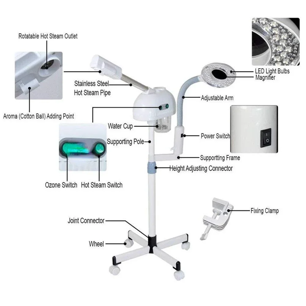 hydration instrument beauty salon Two-in-one beauty instrument magnifying mirror spray hydration