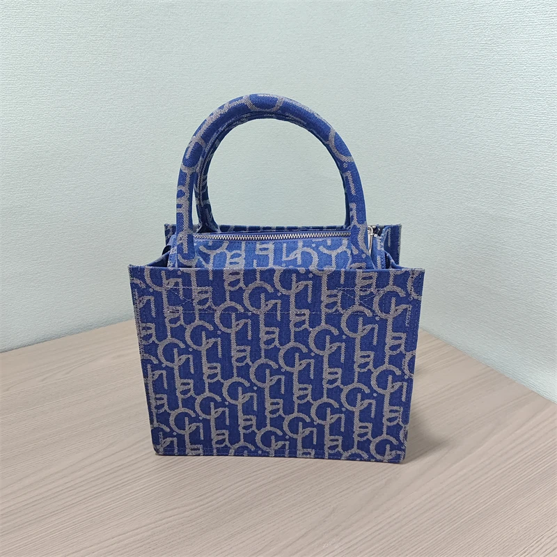 Niche brand design flat bag Chico ladies leisure commuter denim presold tote large capacity handbag
