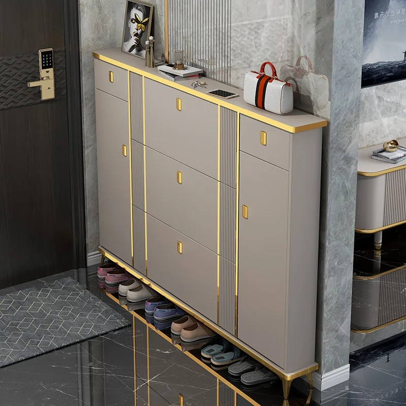 

Design Living Room Shoe Cabinets Luxury Modern Storage Narrow Hall Shoe Rack Hallway Minimalist Szafki Na Buty Home Furniture