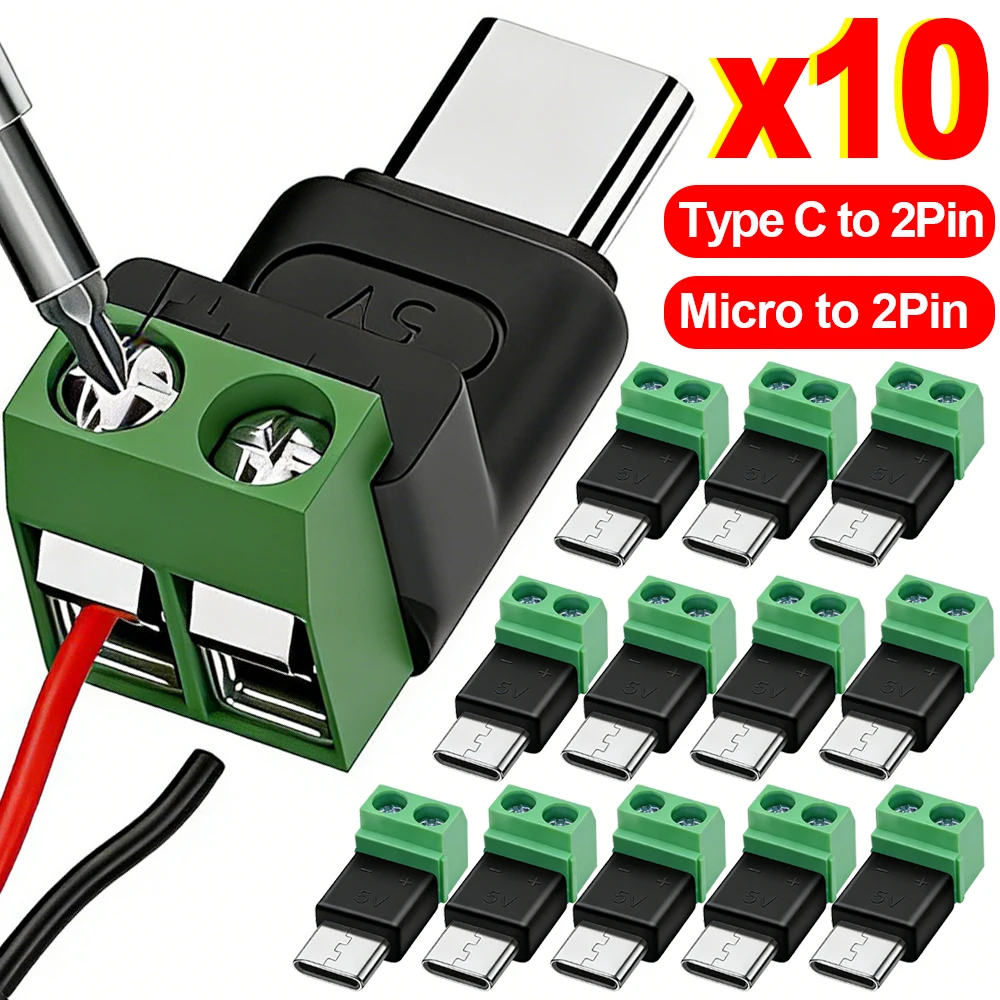 รูปสินค้า อะแดปเตอร์ชาร์จ USB-C 2 ขา ไม่ต้องบัดกรี