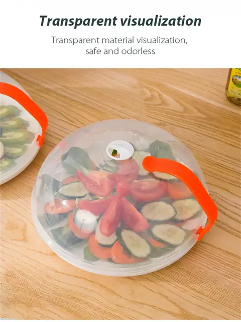 WENWELL - Cubierta antisalpicaduras para microondas, para alimentos, tapa  transparente para microondas, con asa, cubierta para platos esencial para  el hogar y la cocina, sin BPA, plástico seguro : : Hogar y