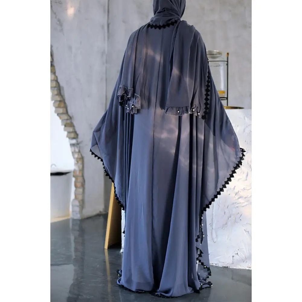 Kaftan Arabic Hijab Dress Kimono Cardigan Dubai Abaya Eid Mubarak Turkey Abayas for Women Caftan Marocain Robe Musulmane Longue