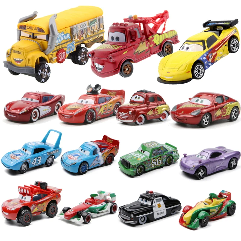 Disney Pixar Cars Lightning Mcqueen Toys Cars 3 Miss Fritter Mater Shif Well Mater Jackson Storm Vehicle Toy Models Toys For Kid