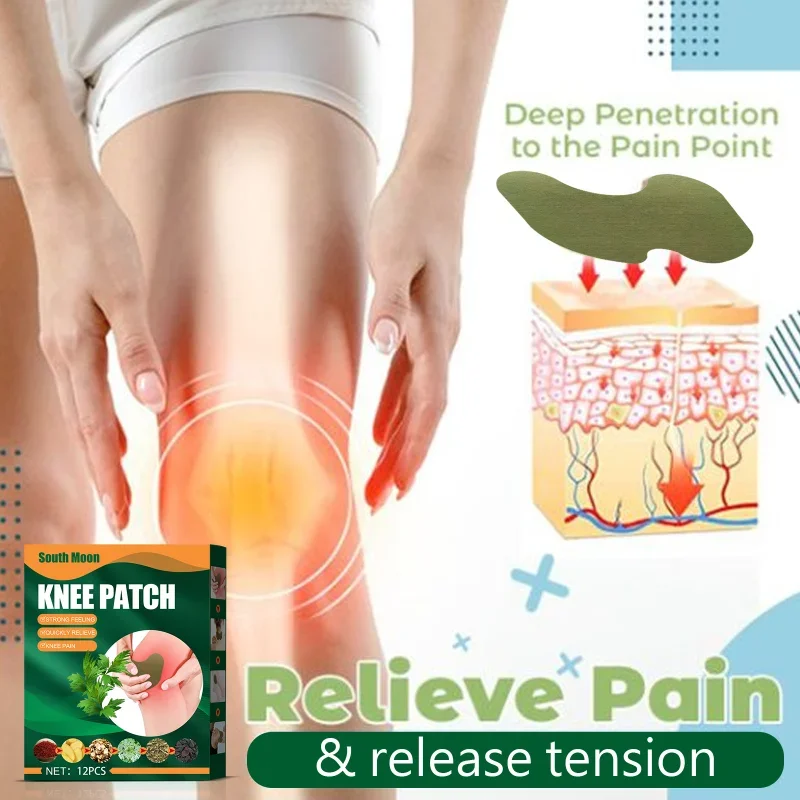 

12pcs/a box Wormwood Knee Plaster Arthritis Muscle Joint Pain Stickers Pain Relief Patches Chinese Herbal Medical Plaster Care