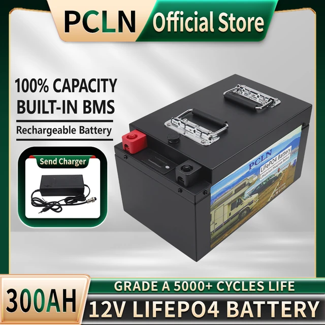 12V 400AH 300AH 200AH 100AH LiFePO4 Battery Built-in BMS Lithium Iron  Phosphate Cell For Golf Cart Outdoor Camping Solar Storage - AliExpress