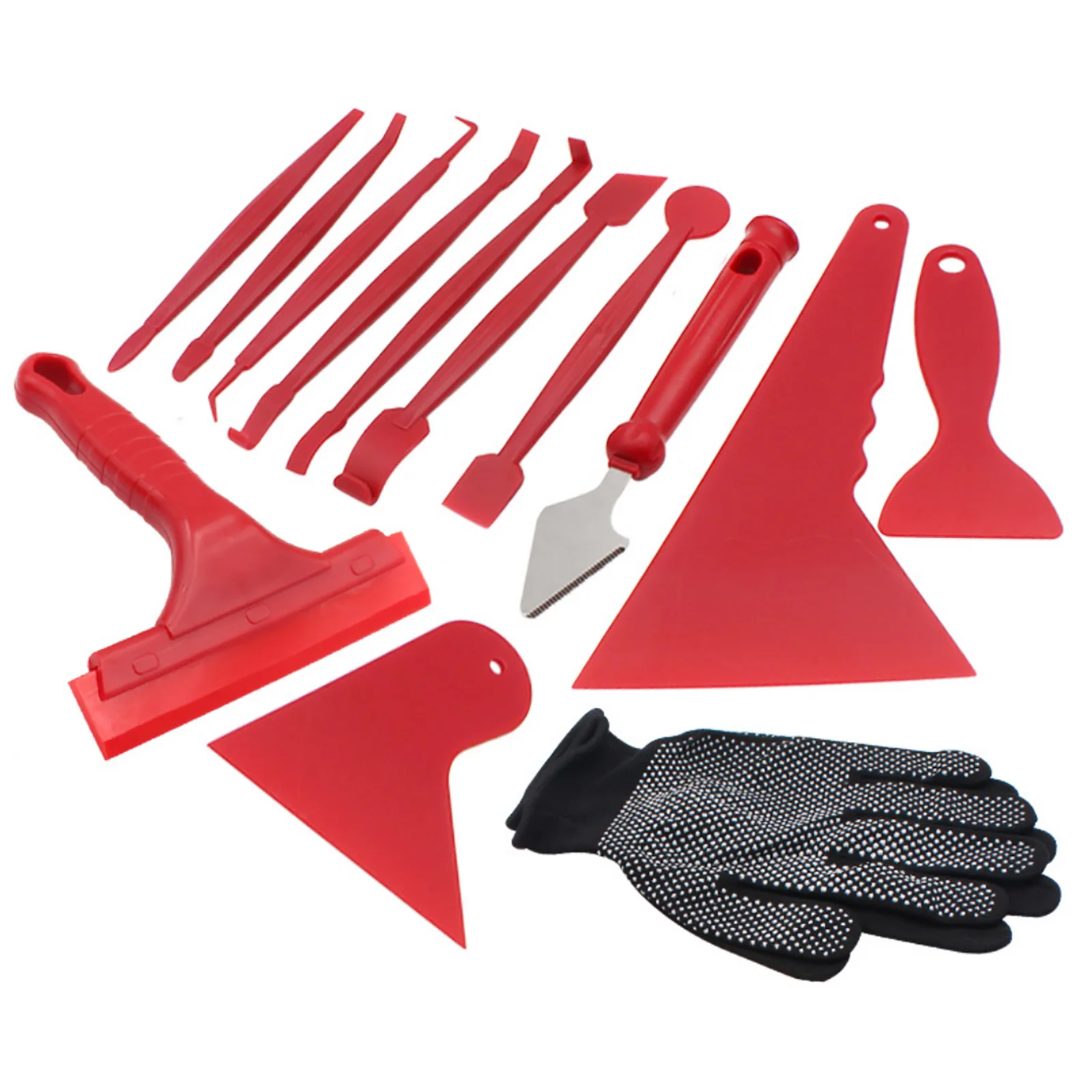 

13Pcs/Set Car Vinyl Film Wrapping Tools Car Sticker Film Scraper Kit Auto Felt Squeegee Scraper Set Knife Decal Plaste Accessory