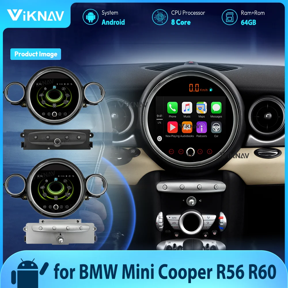 

Car Radio for BMW Mini Cooper R56 R60 2007-2014 Android Auto Stereo Head Unit DVD Player Tape Recorder