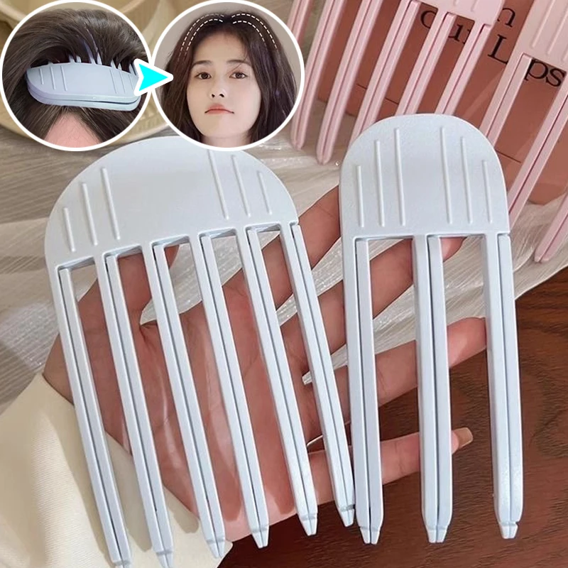 Women Fluffy Hair Roots Clips Comb Hairs Top Styling Curling Barrel Portable Korean Lazy Hairs Clip Volume Wind Sculpting Comb