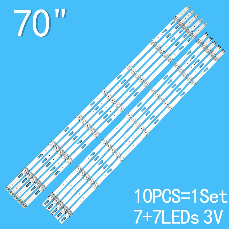 3V for Original LED Backlight For Samsung UE70TU7090 UE70TU7100 UE70TU7000 UN70TU7000 UE70TU7020K BN96-52063A 52065A LM41-01033A 2pcs led backlight strips for samsung 34 tv c34f791wqu 2015svs34 cf790c sfl70 48leds lm41 00364a cy pk340fnlv7f bn96 39787a