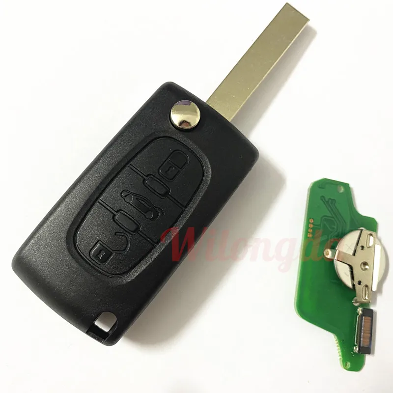 

1pcs 3 Button Car Remote Key CE0523 ASK PCF7941 Chip For Peugeot 407 408 307 308 607 For Citroen C2 C3 C4 C5