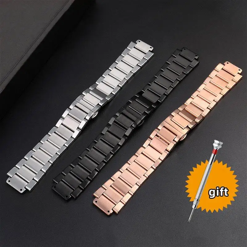 SCHIK 316L Solid Stainless Steel Watch Strap For Hublot Big Bang 27x19mm 23x17 21x13 Soft Watchband For Men Women