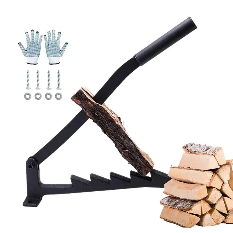 

Wall Mounted Wood Kindling Splitter Heavy Duty Fire Wood Cutter High Carbon Steel Manual Firewood Log Splitter for Wood Stove