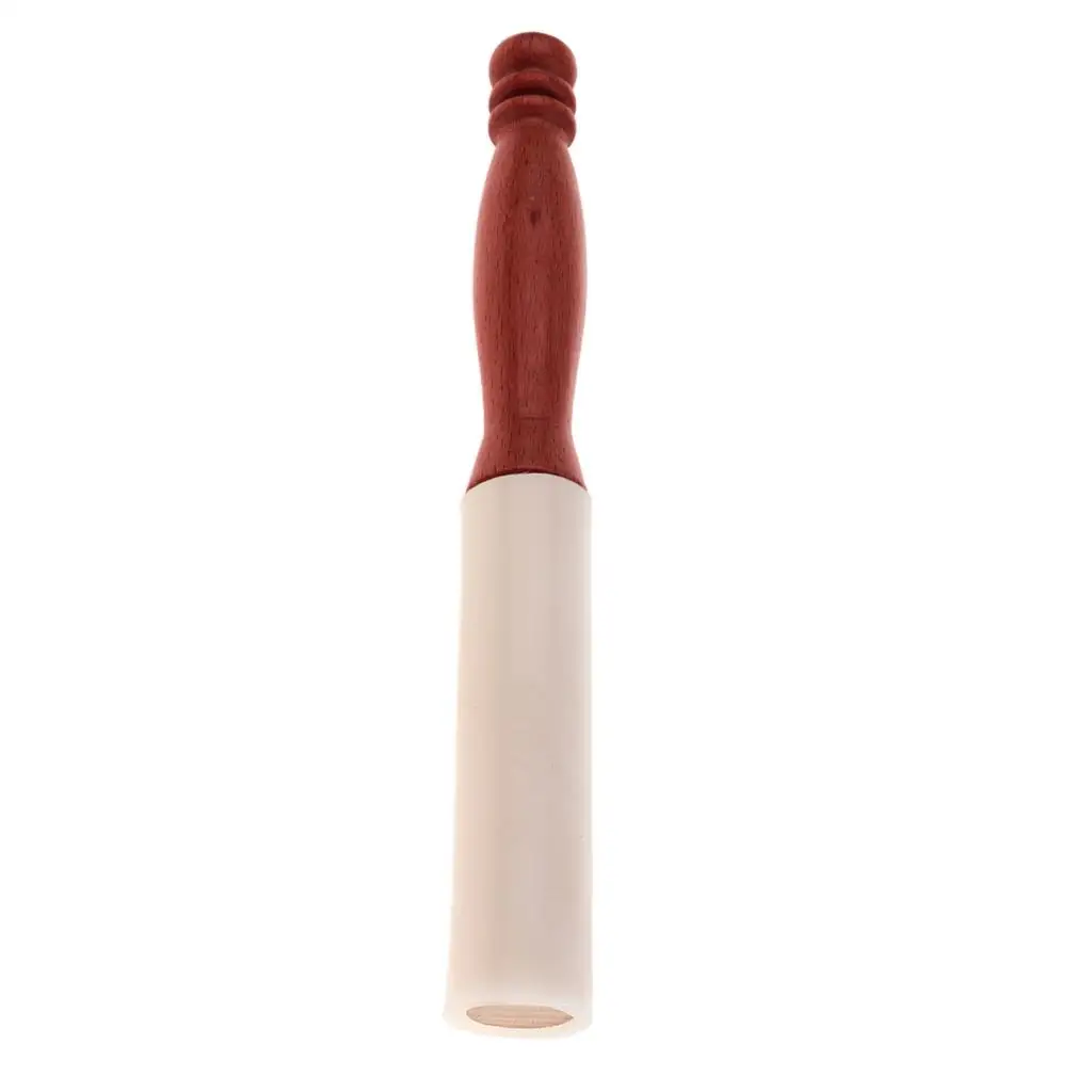 

1pc Singing Bowl Rubber Mallet Wooden Handle Mallet High Quality Red