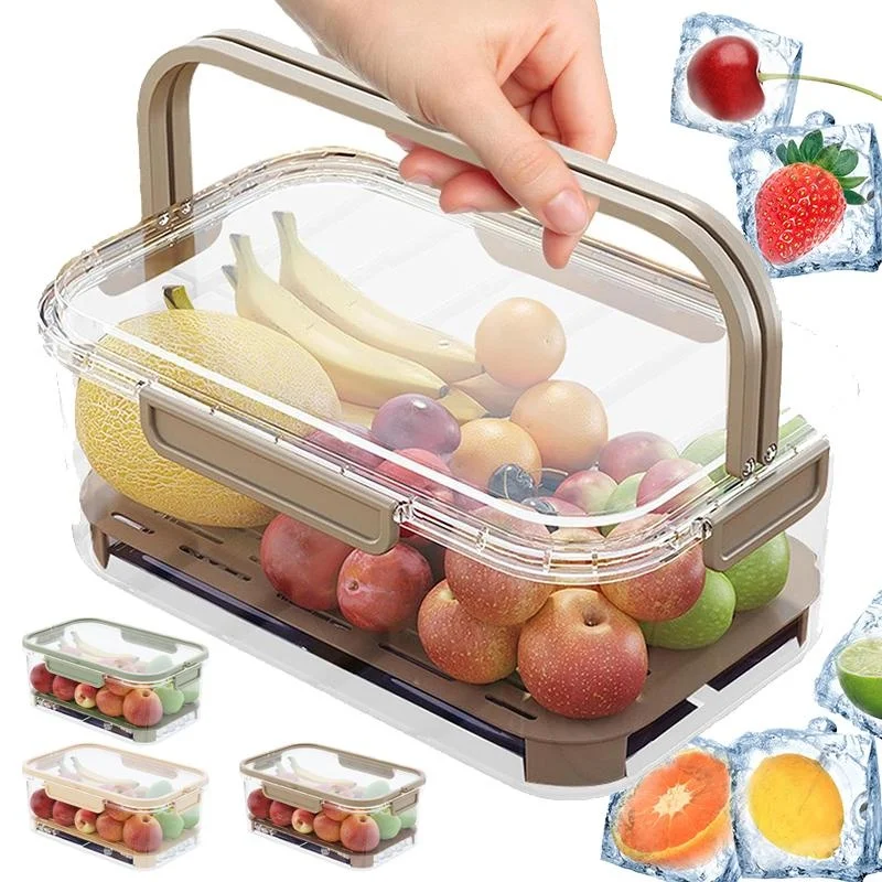 

1pc Storage Container, Portable And Leak Proof Fresh-keeping Box , Handheld Refrigerated Storage Box, Kitchen Accessories