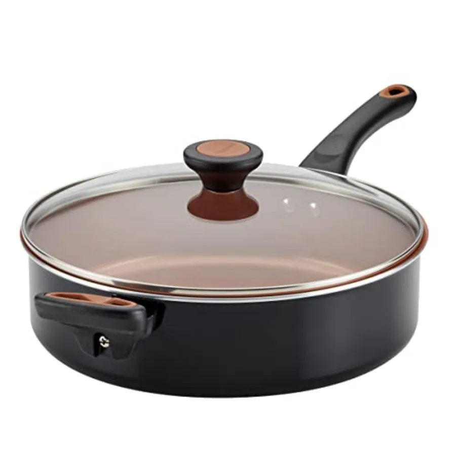 Glide Ceramic Nonstick/ ing/ with Lid and Helper Handle - Black