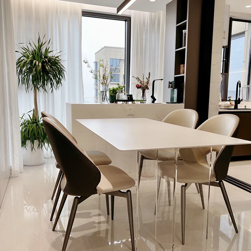 

Modern Rectangle Dining Table Nordic Luxury Minimalist Space Savers Dining Table Multifunctional Mesas De Comedor Home Furniture