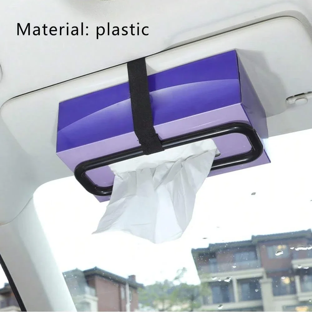 Car Paper Towel Organizer Creative Sunshade Clip-On Tissue Box Make Car Interior Stylish & Organized