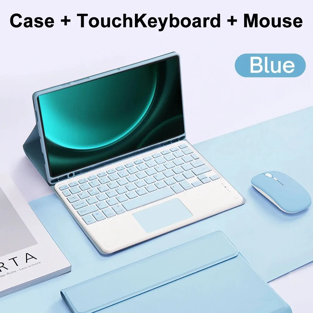 Premium Leather Tablet Case with Detachable Bluetooth Keyboard