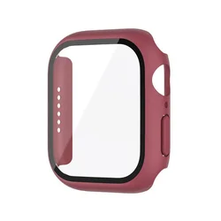 Premium Glass Cover Screen Protector for Apple Watch - Durable & Sleek Design (Wine red)