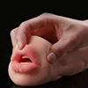 Male Masturbator Cup Heating Vibtrators Realistic Mouth Oral Sex toys Vagina Artificial cup Tongue Vibrating Sex toys for Men 1