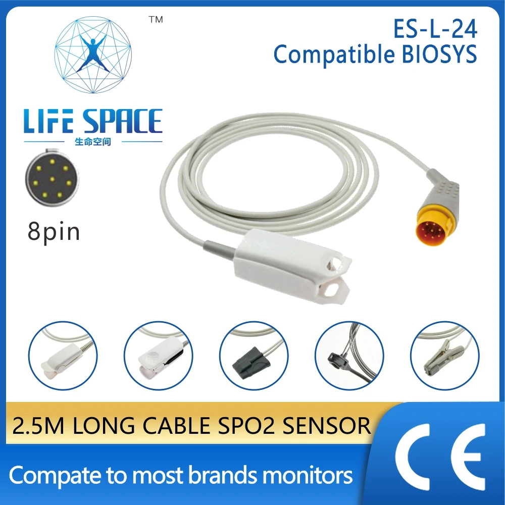Spo2 Bpm Pulsossimetro Sonda Sensore Auricolare Sonda Neonatale Spo2 Per Monitor Mek 8Pin Multiparametrico Medico Accessori