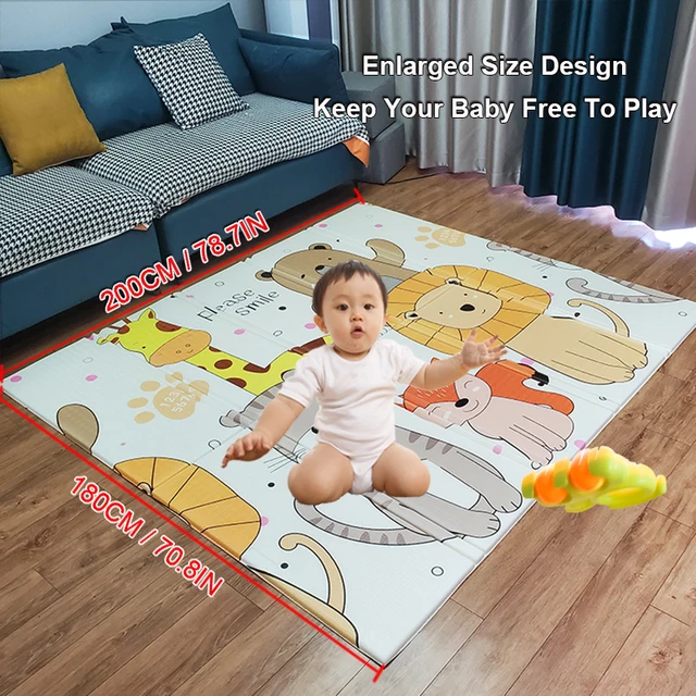 Bekobaby 200*180cm Baby Play Mat Folding XPE Kid Crawling Pad Child Toddler Thermal Rug Game Pad Educational Gift Play Mattress 3
